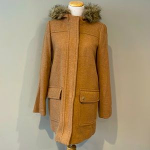 NWT Jcrew Factory Vail Parka - tan size 4